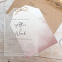 Dusky Pink Vellum Tag Wedding Invitations, thumbnail 4 of 6