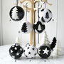 Black And White Papier Machie Bauble, thumbnail 1 of 2