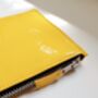 Yellow Glossy Patent Leather Clutch Handbag, thumbnail 5 of 10