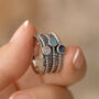 Personalised Sterling Silver Labradorite And Moonstone Spinner Ring, thumbnail 2 of 11