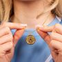 Manchester City Football Club Gold Finish Crest Necklace, thumbnail 1 of 8