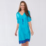 Luxury Pure Silk Turquoise Ladies Dress, thumbnail 1 of 5