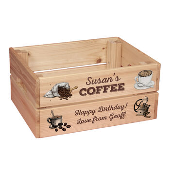 Personalised Coffee Lover Gift Crate, 2 of 2