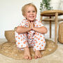 Boys Cotton Collared Fox Pyjama Set, thumbnail 3 of 6