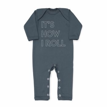 Babygrow, 'It's How I Roll, Cotton Sleepsuit, Baby Gift, 2 of 5