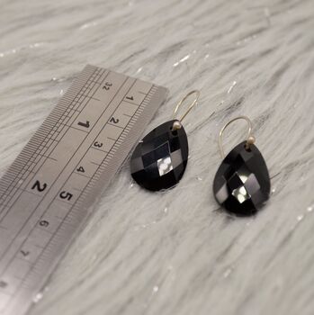 Black Onyx Sterling Silver Earrings, 4 of 7