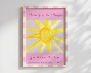 Personalised Teacher Thank You Art Print Gift, 4 of 9