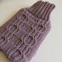 Cashmere Hand Knit Hot Water Bottle *Rose Pink, thumbnail 3 of 3