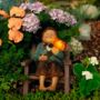 Solar Power Garden Ornament Sitting Grandmother Statue, thumbnail 5 of 6