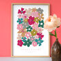 Personalised Thirtieth Birthday Blooms Giclée Print, thumbnail 3 of 6