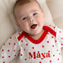 Personalised Babies First Valentine's Romper, thumbnail 5 of 6