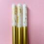 White And Gold Glitter Christmas Candles 'Angel Wings', thumbnail 4 of 4
