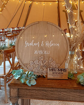 Personalised Alternative Wedding Circle Guest Book, 6 of 10