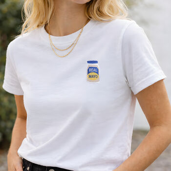 Real Mayo Embroidered T Shirt, 3 of 7