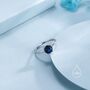 Sterling Silver One Carat Sapphire Blue Cz Ring, thumbnail 3 of 12