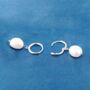 Freshwater Pearl Drop Hoop Earrings, Irregular Pearl Earrings, thumbnail 4 of 7