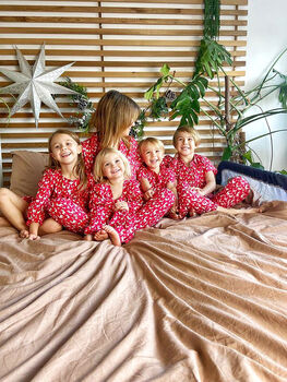 Ladies Christmas Cotton Pyjamas Ruby Reindeer, 5 of 5
