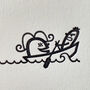 'Making Waves Peeps' Letterpress Card, thumbnail 2 of 2