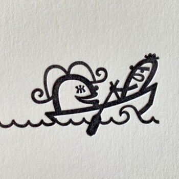 'Making Waves Peeps' Letterpress Card, 2 of 2