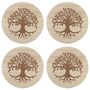 Set Of Four Tree Of Life Engraved Coasters, thumbnail 4 of 5