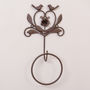 Antique Brown Love Birds Vintage Towel Ring, thumbnail 4 of 6