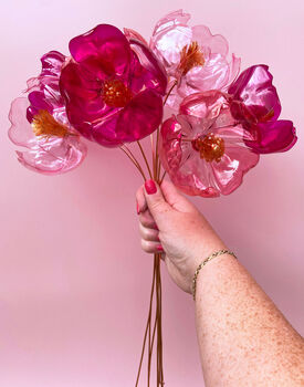 Pink Mix Bouquet Recycled Plastic Bottle Flowers, 2 of 12