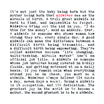 Midwife Quotes Gift Print, 3 of 7