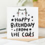 'From The Cats' Birthday Card, thumbnail 1 of 2