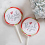 Personalised Thank You Wedding Favour Giant Lollipops, thumbnail 1 of 4