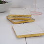 Marble And Gold Drink Coasters Set Of Four, thumbnail 4 of 9