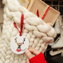 Personalised Christmas Reindeer Tree Decoration, thumbnail 8 of 8