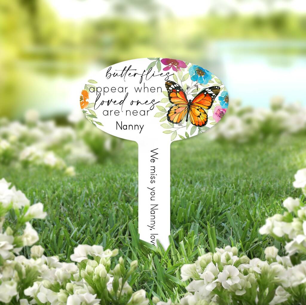 Personalised Butterflies Appear Garden Memorial Plaque By Hope And   Original Personalised Butterflies Appear Garden Memorial Plaque 