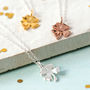 Lucky Clover Necklace In Silver Gold Or Rose Gold, thumbnail 1 of 12