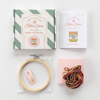Pickle Jar Cross Stitch Kit, 4 of 4