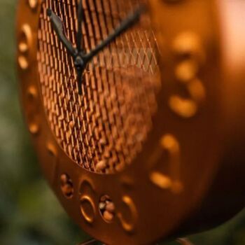 Novelty Hanging Bird Feeder Bronze Alarm Clock Decor, 8 of 8