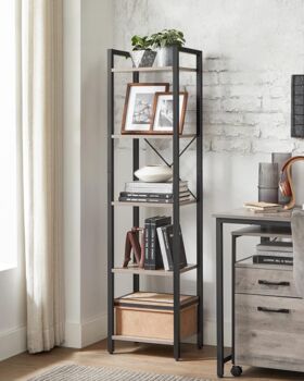 Five Tier Bookcase Standing Display Storage Rack, 2 of 12