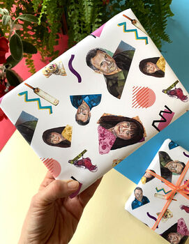 Karl And Susan Kennedy Wrapping Paper, 90s Neighbours Inspired Wrap, 4 of 9
