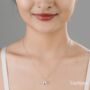 Sterling Silver 925 Lily Of The Valley Pendant Necklace, thumbnail 4 of 12