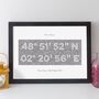 Personalised Coordinates Print Where It All Began, thumbnail 1 of 4
