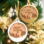 Baby's First Christmas Personalised Wooden Decoration, thumbnail 1 of 12