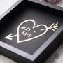 Carved Heart Personalised Framed Print, thumbnail 5 of 6