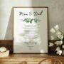 Mum And Dad Anniversary Gift Parents Personalised Poem Print, thumbnail 1 of 7