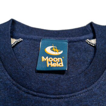 Moon Smile Embroidered Sweatshirt Deep Sea Blue, 4 of 6