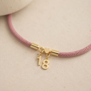 Any Age Birthday Bracelet With Heart Detail, 2 of 4
