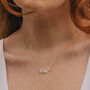 Gold Tone Clear Quartz Crystal Necklace, thumbnail 1 of 8