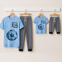 Personalised Father's Day Daddy And Me Matching Pyjamas Football, thumbnail 1 of 3