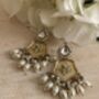 Antique Gold Mother Of Pearl Earrings, thumbnail 1 of 9