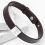 Personalised Men's Soho Tag Message Leather Bracelet, thumbnail 1 of 9