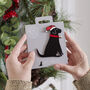 Black Labrador Dog Christmas Decoration Personalisation Available, thumbnail 1 of 5