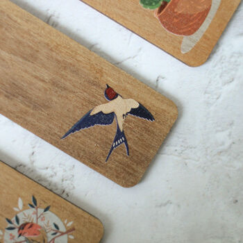 Personalised Bird And Plant Bookmark With Initials, 5 of 7